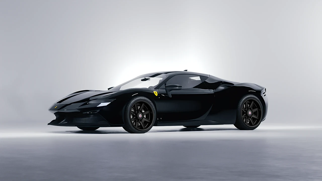 Ferrari SF90 Stradale 2021 on HRE Performance Wheels HD188H forged wheels, front three-quarter view