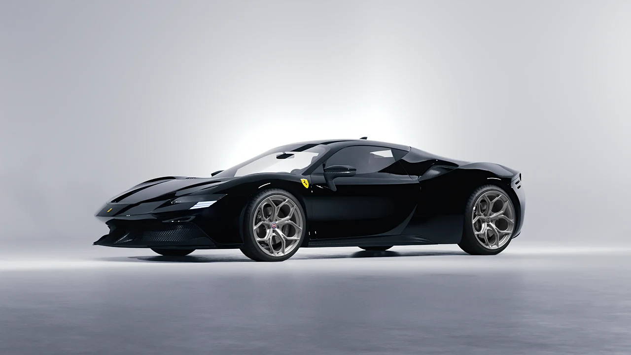Ferrari SF90 Stradale 2021 on HRE Performance Wheels P111SC forged wheels, front three-quarter view