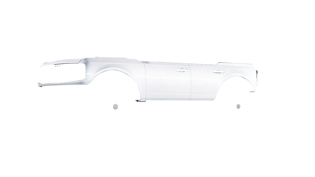 Ford Bronco 2024 wrapped in Carbon Fiber White (Avery Dennison SW900-115-X), front three-quarter view