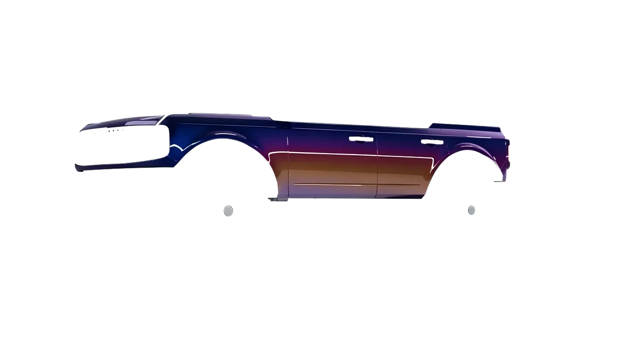 Ford Bronco 2024 wrapped in Gloss Flip Deep Space (3M GP278), front three-quarter view