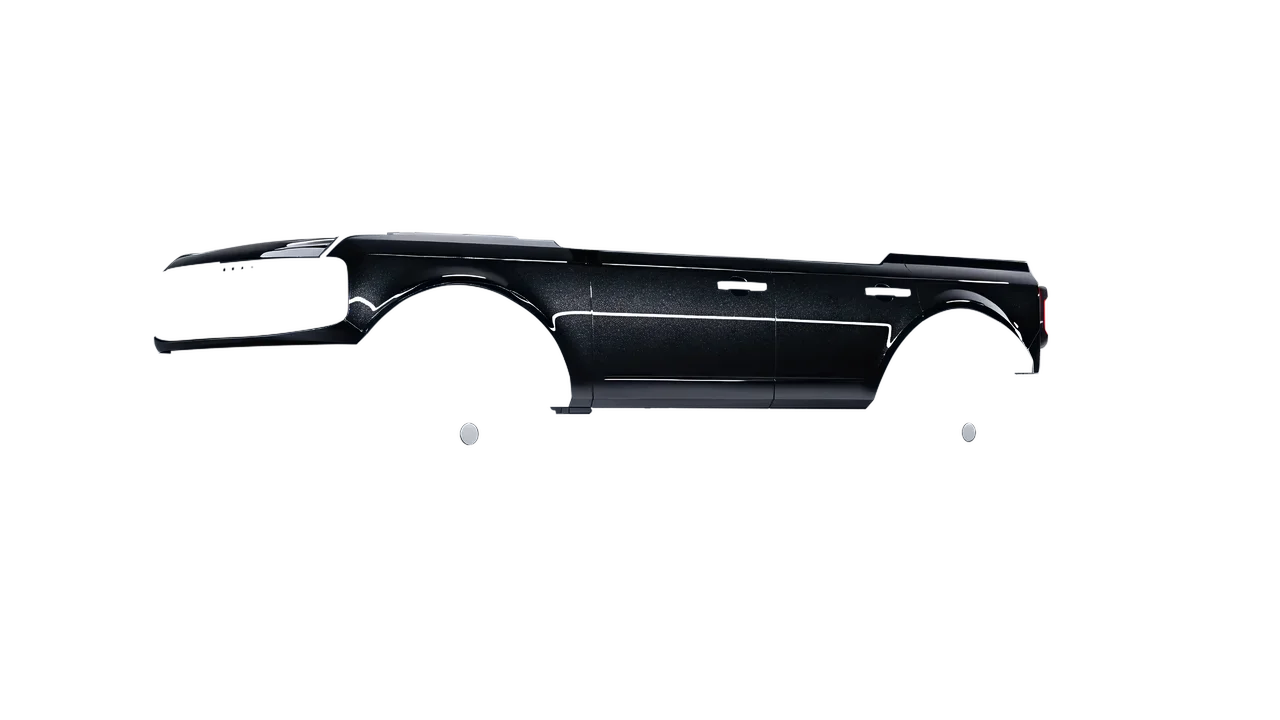 Ford Bronco 2024 wrapped in Mystery Black (Avery Dennison SW900-184-M), front three-quarter view