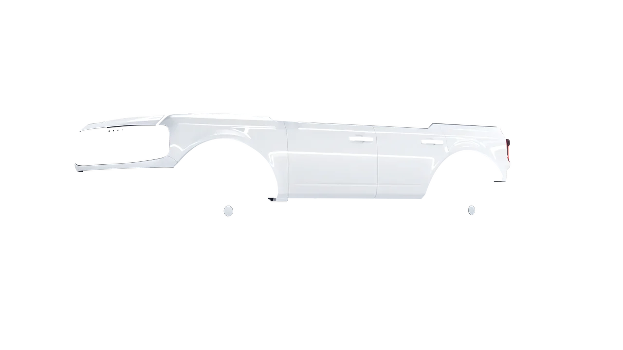 Ford Bronco 2024 wrapped in Gloss White (3M G10), front three-quarter view