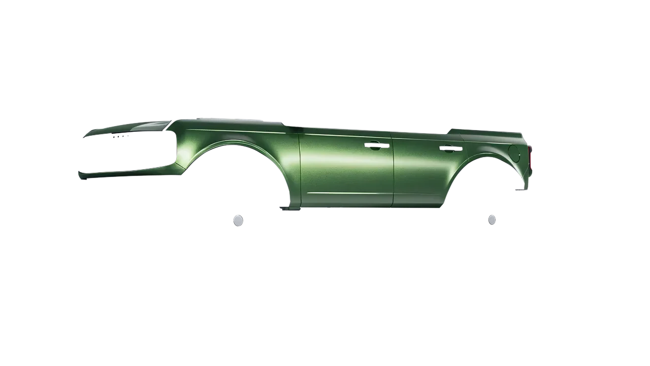 Ford Bronco 2024 wrapped in Apple Green (Avery Dennison SW900-745-M), front three-quarter view