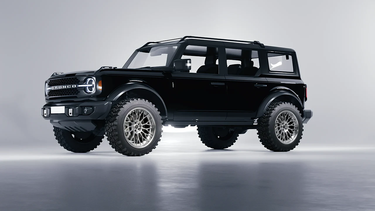 Ford Bronco 2024 on RDB LA Signature forged wheels, front three-quarter view