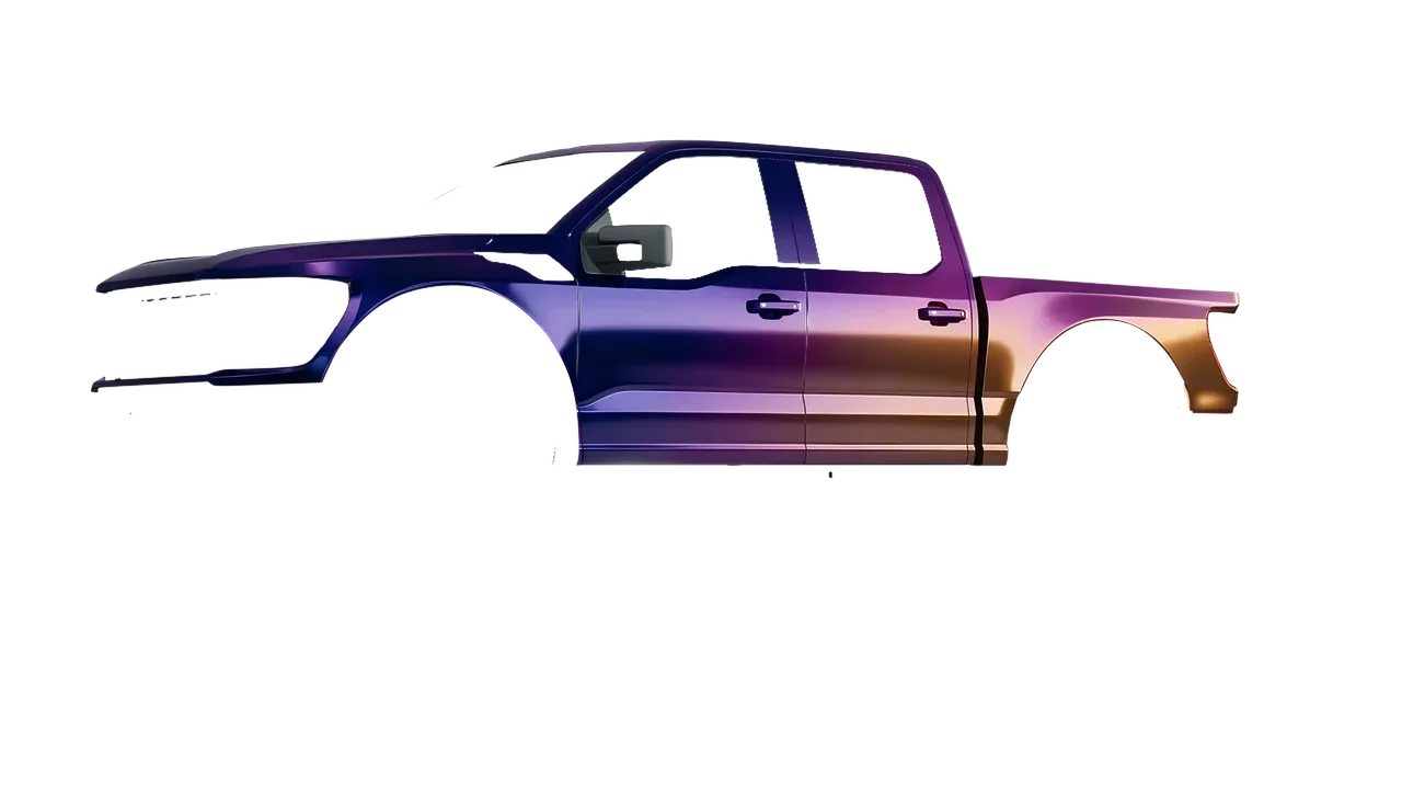 Ford F-150 Raptor 2021 wrapped in Gloss Flip Deep Space (3M GP278), front three-quarter view