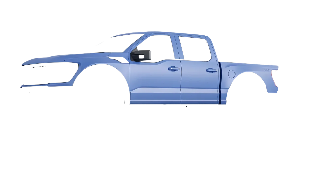 Ford F-150 Raptor 2021 wrapped in Dreamline Blue (Avery Dennison SW900-616-O), front three-quarter view