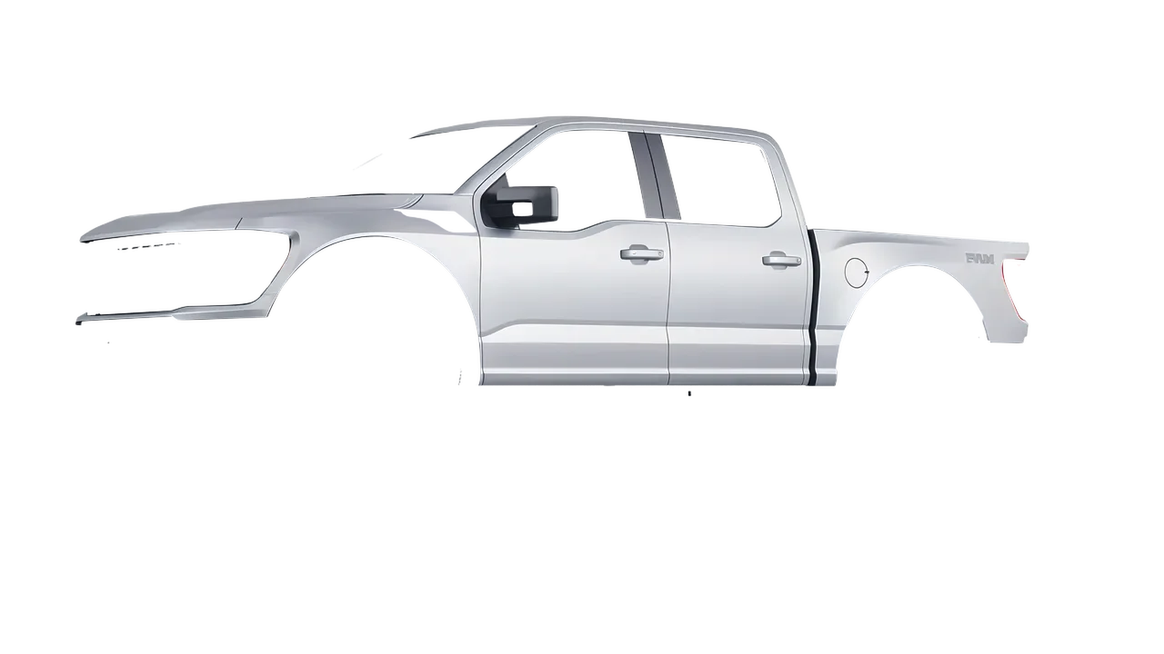 Ford F-150 Raptor 2021 wrapped in Matte Silver (3M M21), front three-quarter view