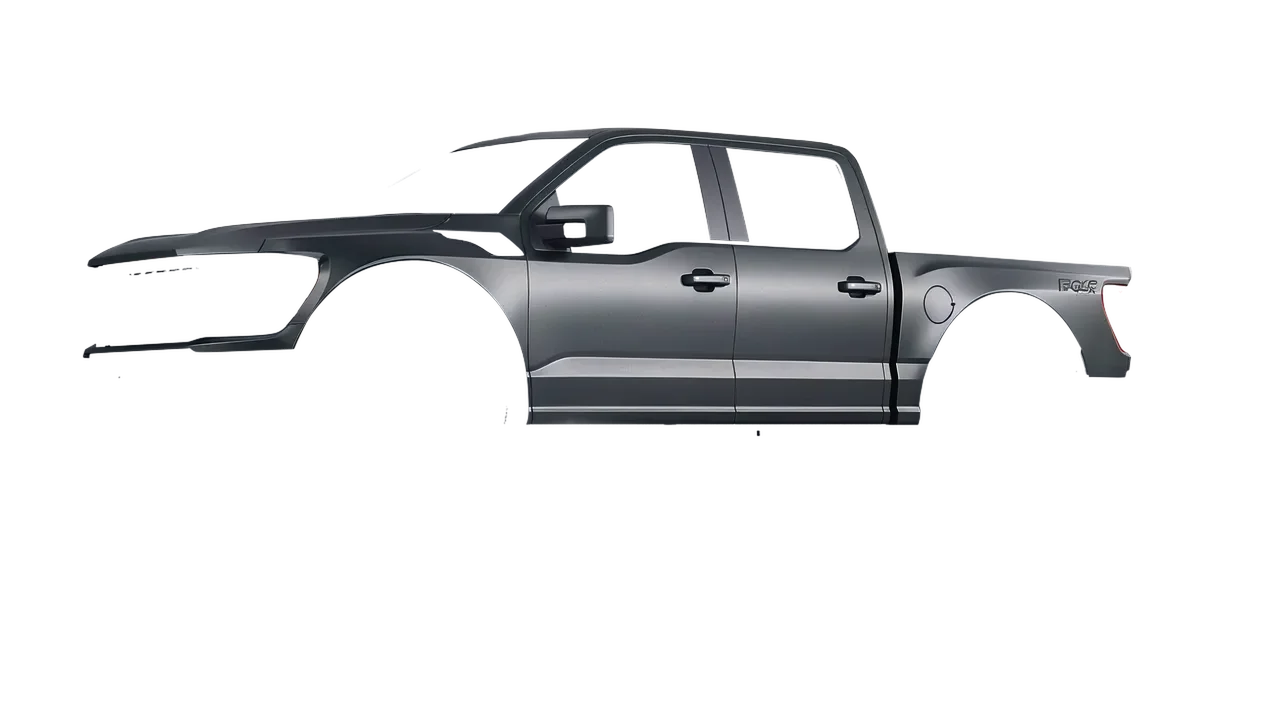 Ford F-150 Raptor 2021 wrapped in Black Rock Grey (Avery Dennison SW900-823-M), front three-quarter view