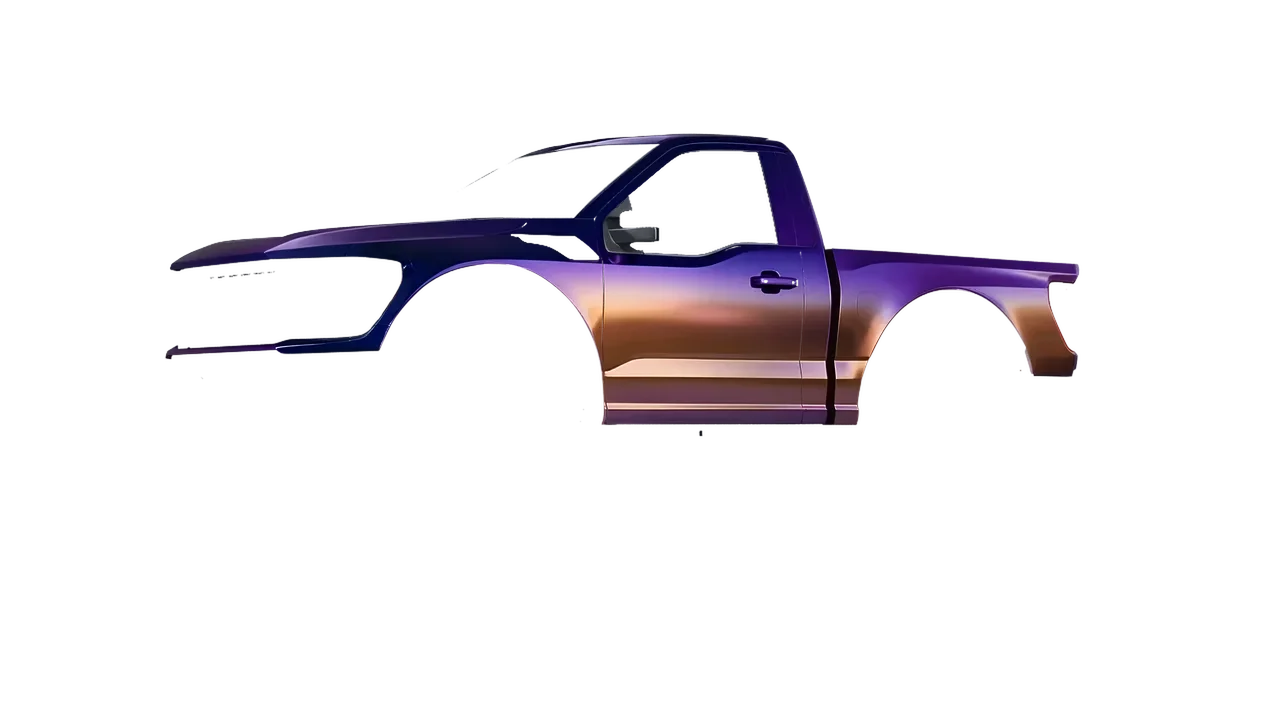 Ford F-150 Raptor Regular Cab 2022 wrapped in Gloss Flip Deep Space (3M GP278), front three-quarter view