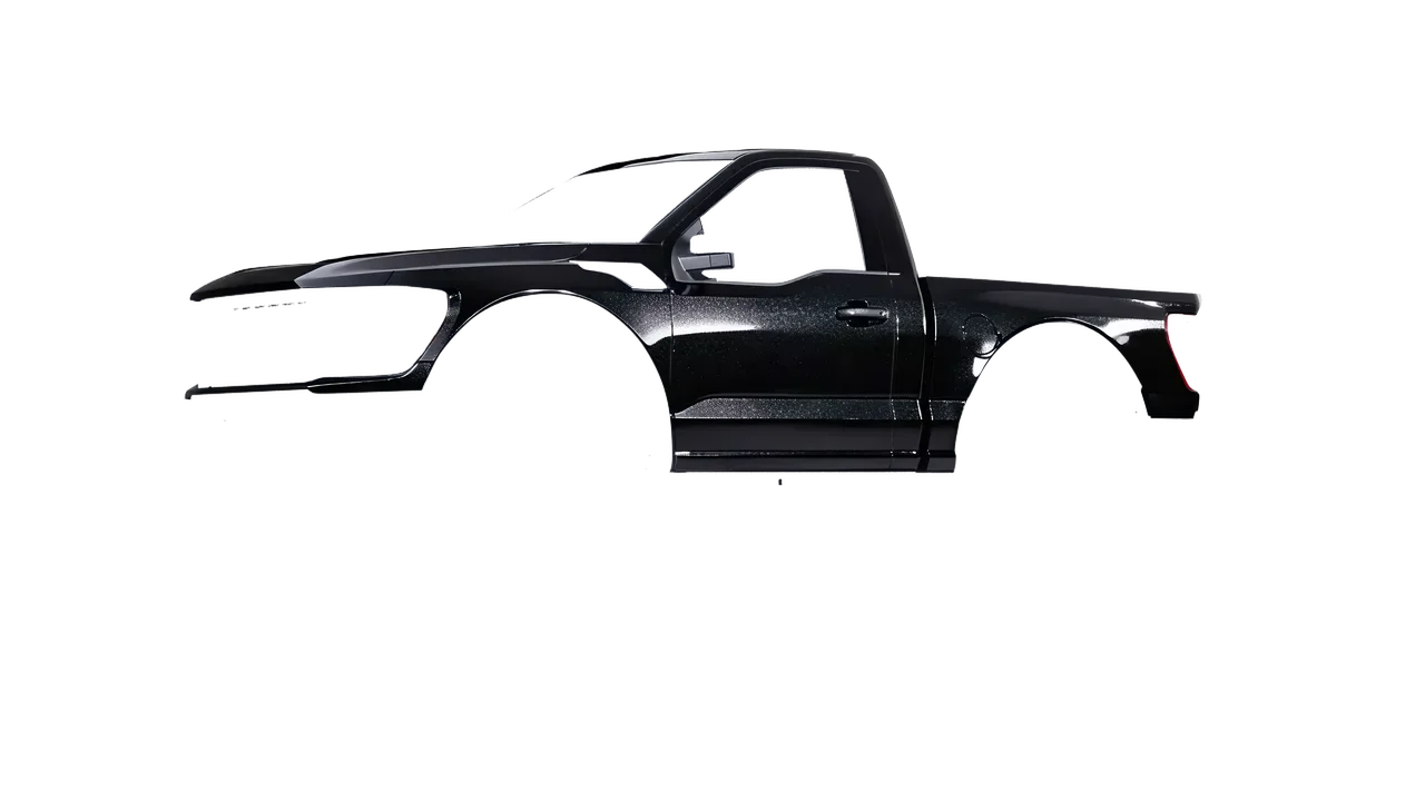 Ford F-150 Raptor Regular Cab 2022 wrapped in Mystery Black (Avery Dennison SW900-184-M), front three-quarter view