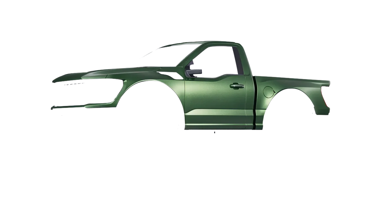 Ford F-150 Raptor Regular Cab 2022 wrapped in Apple Green (Avery Dennison SW900-745-M), front three-quarter view