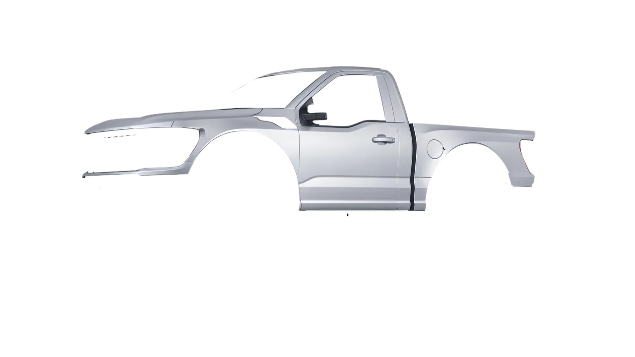 Ford F-150 Raptor Regular Cab 2022 wrapped in Matte Silver (3M M21), front three-quarter view