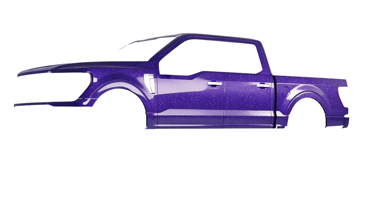 Ford F-150 Stx 2024 wrapped in Purple (Avery Dennison SW900-587-D), front three-quarter view