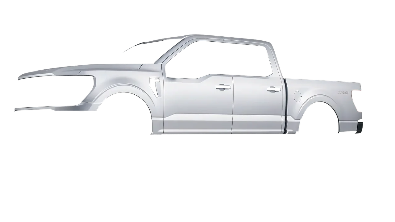Ford F-150 Stx 2024 wrapped in Matte Silver (3M M21), front three-quarter view