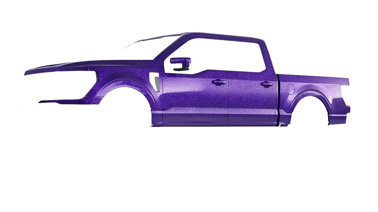 Ford F-150 Tremor 2024 wrapped in Purple (Avery Dennison SW900-587-D), front three-quarter view