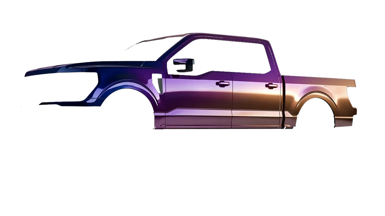 Ford F-150 Tremor 2024 wrapped in Gloss Flip Deep Space (3M GP278), front three-quarter view