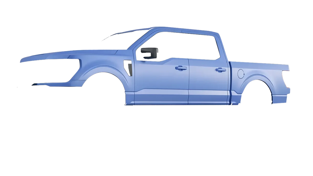 Ford F-150 Tremor 2024 wrapped in Dreamline Blue (Avery Dennison SW900-616-O), front three-quarter view