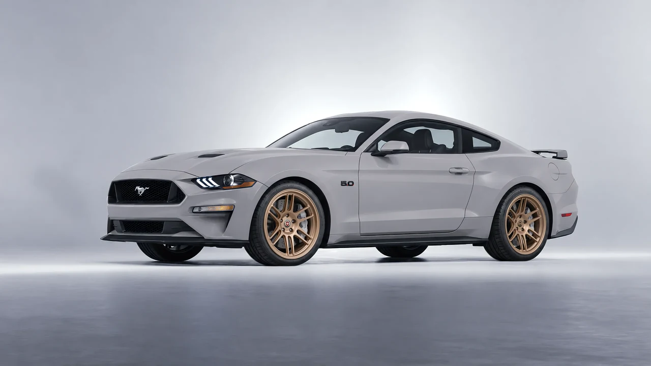 Ford Mustang GT 2018 on HRE Performance Wheels 312-GTS forged wheels, front three-quarter view