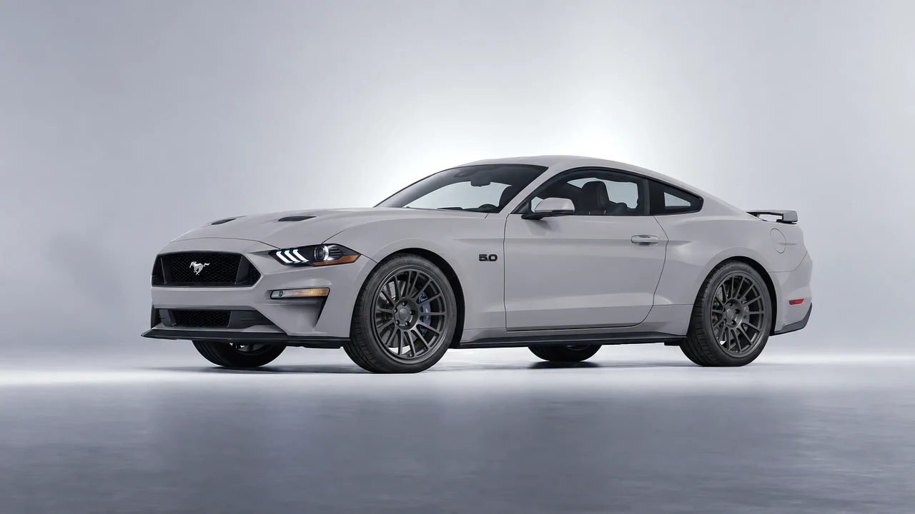 Ford Mustang GT 2018 on HRE Performance Wheels 313-GT forged wheels, front three-quarter view