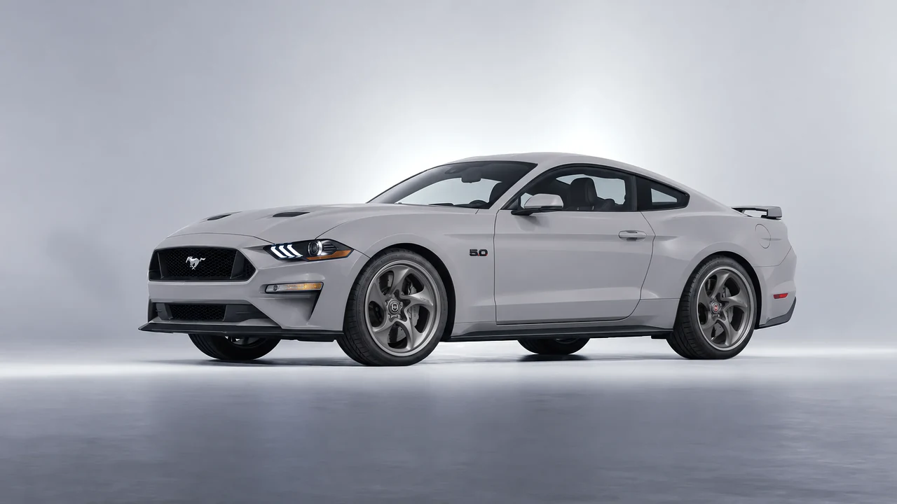 Ford Mustang GT 2018 on HRE Performance Wheels 522 forged wheels, front three-quarter view