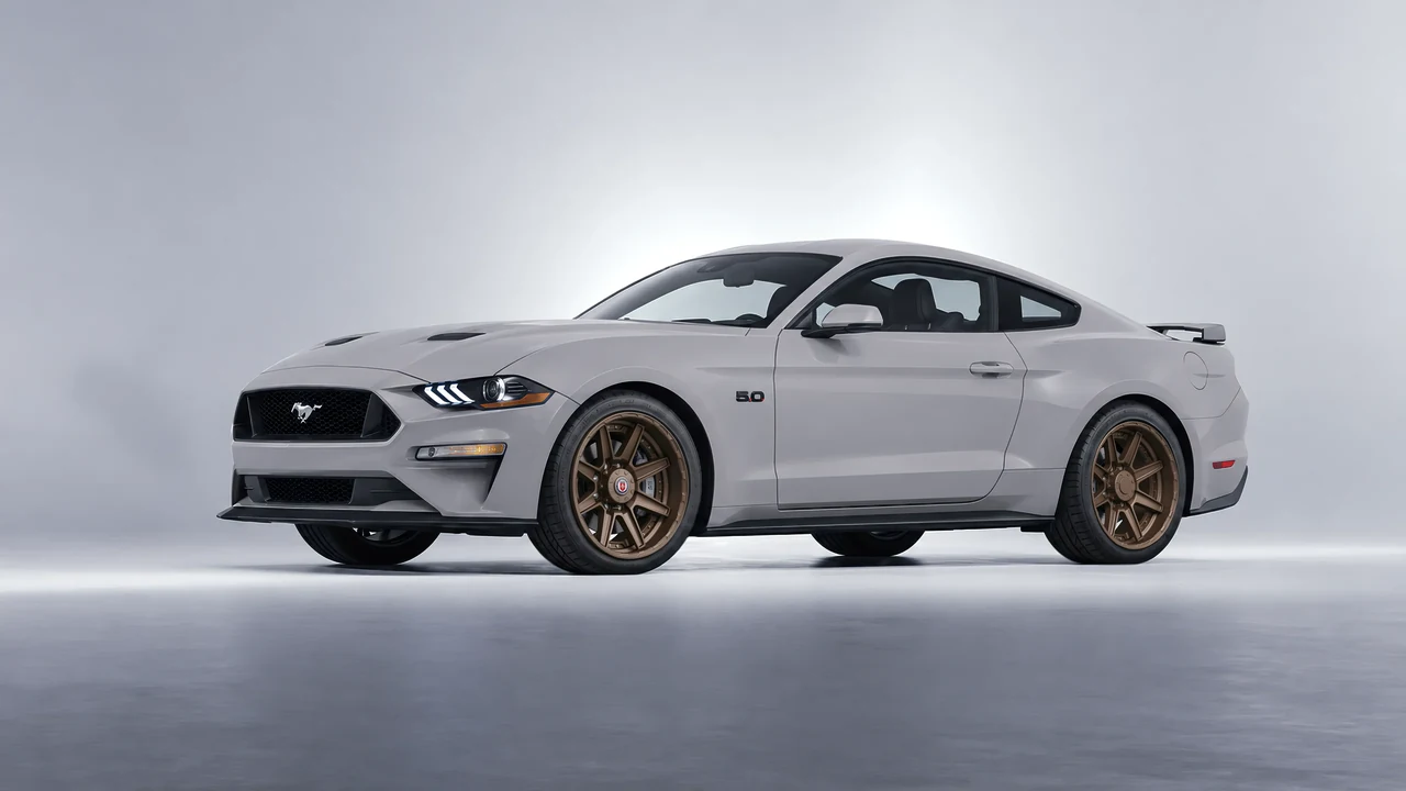Ford Mustang GT 2018 on HRE Performance Wheels HD188 forged wheels, front three-quarter view