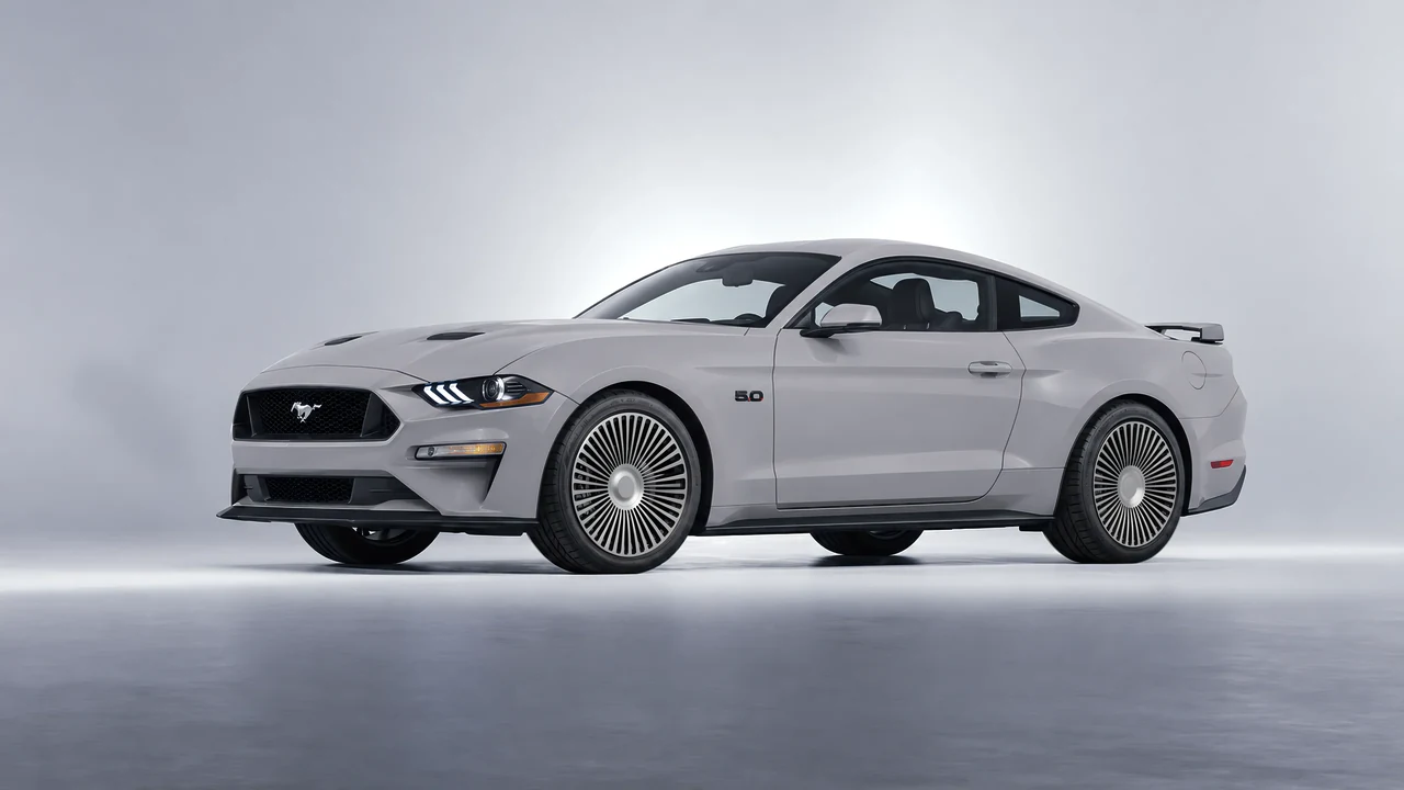 Ford Mustang GT 2018 on RDB LA 50 forged wheels, front three-quarter view