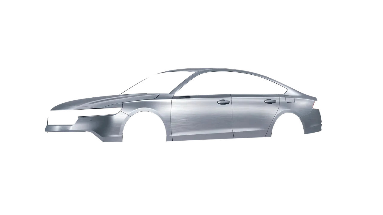Honda Accord 2024 wrapped in Brushed Aluminum (Avery Dennison SW900-812-X), front three-quarter view