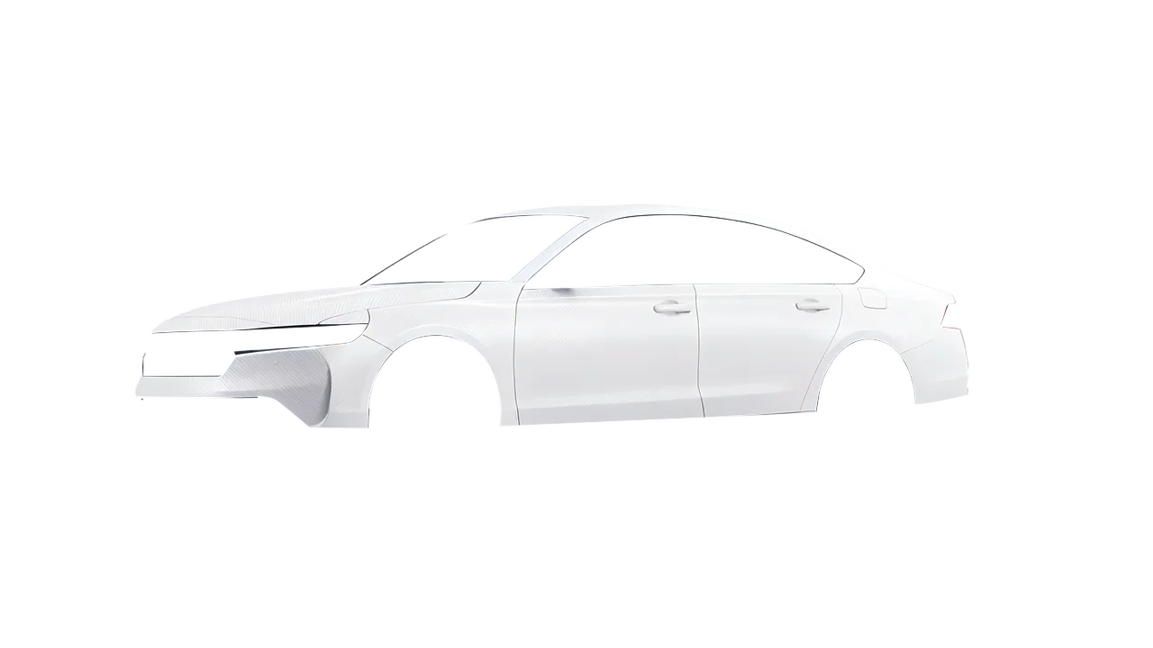 Honda Accord 2024 wrapped in Carbon Fiber White (Avery Dennison SW900-115-X), front three-quarter view