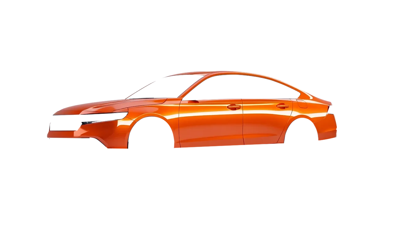 Honda Accord 2024 wrapped in Fiery Orange (3M G364), front three-quarter view
