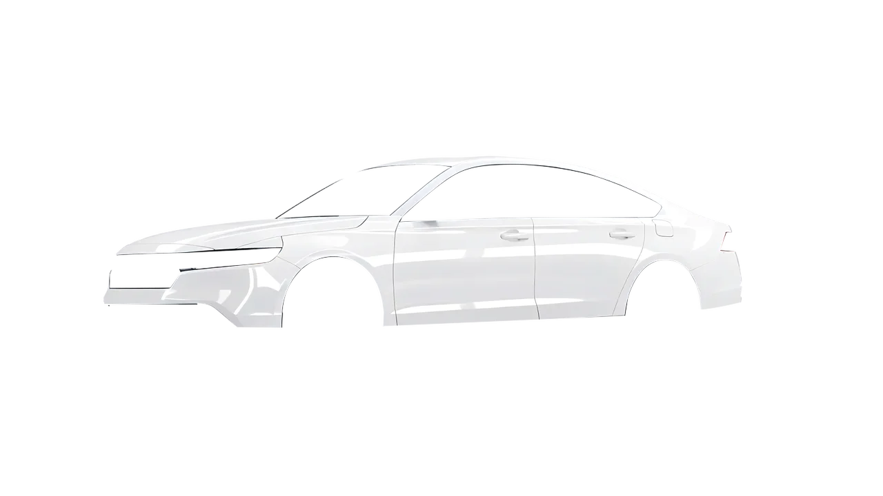Honda Accord 2024 wrapped in Gloss White (3M G10), front three-quarter view