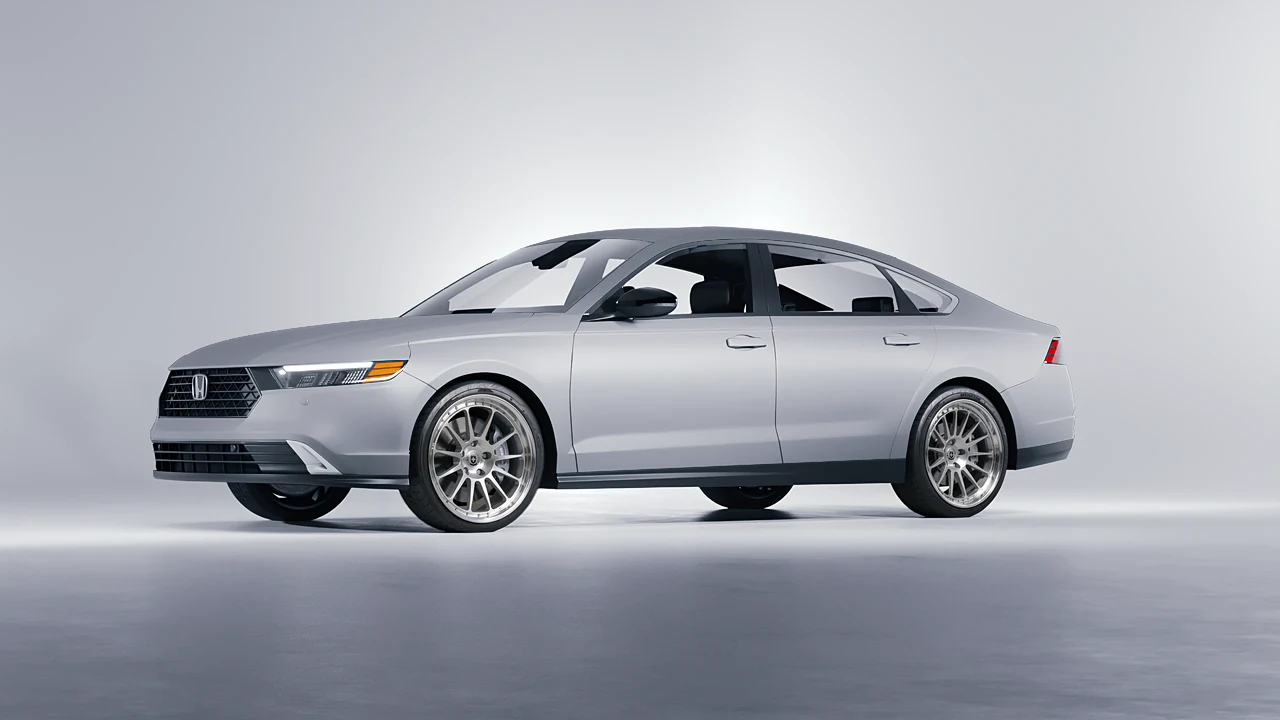 Honda Accord 2024 on HRE Performance Wheels 303 forged wheels, front three-quarter view