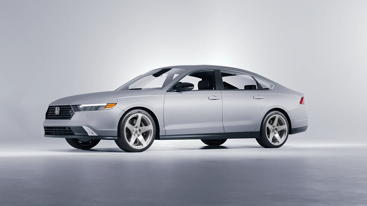 Honda Accord 2024 on HRE Performance Wheels 305M forged wheels, front three-quarter view