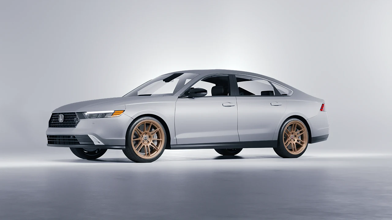 Honda Accord 2024 on HRE Performance Wheels 312-GTS forged wheels, front three-quarter view