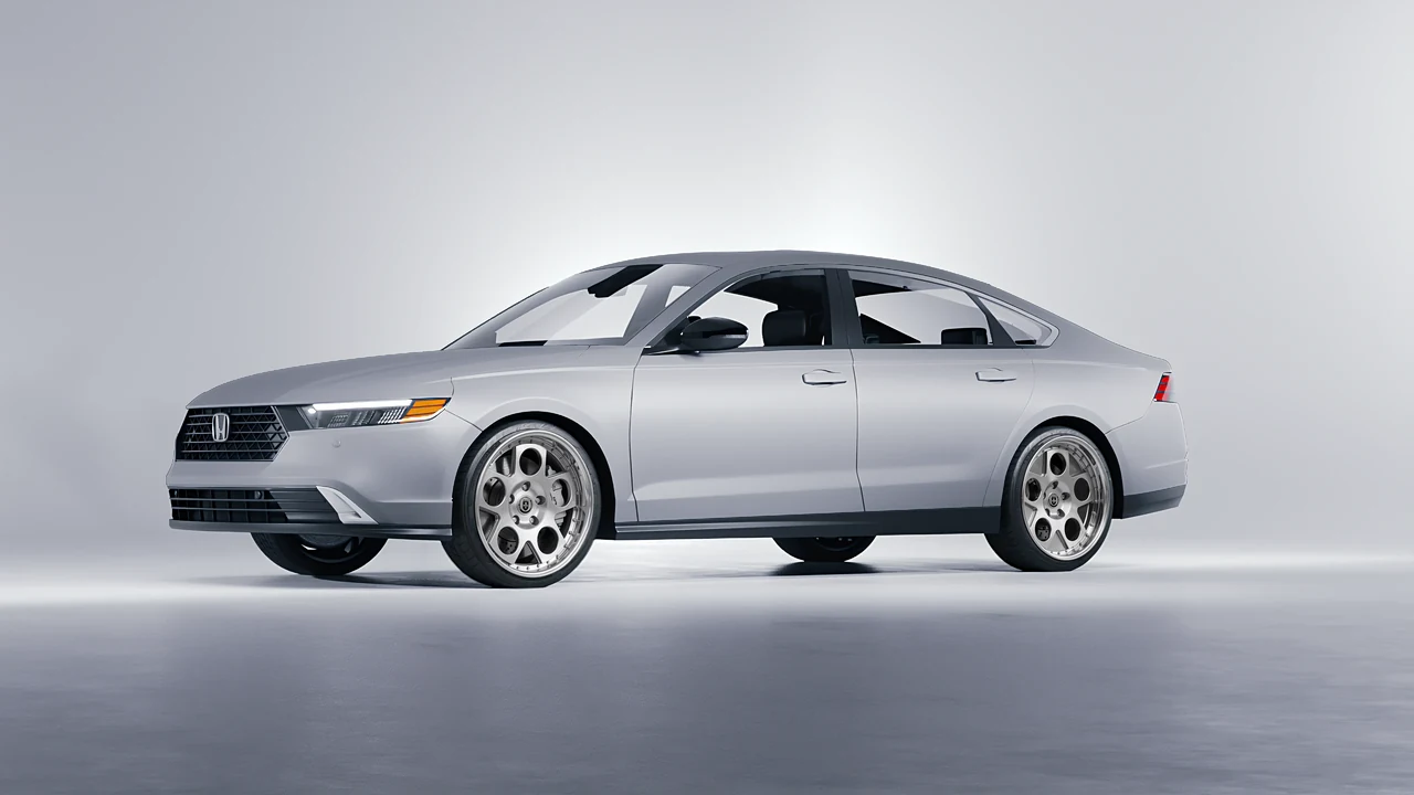 Honda Accord 2024 on HRE Performance Wheels 454 forged wheels, front three-quarter view