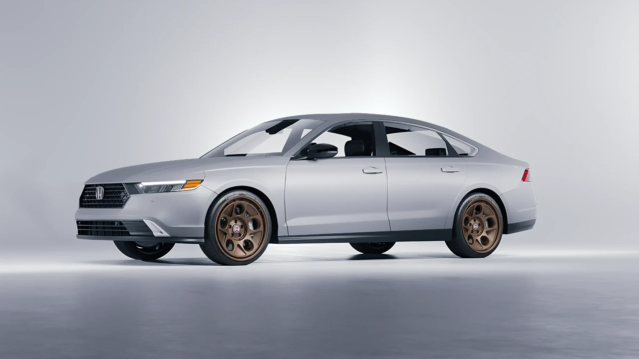 Honda Accord 2024 on HRE Performance Wheels 454-GTM forged wheels, front three-quarter view