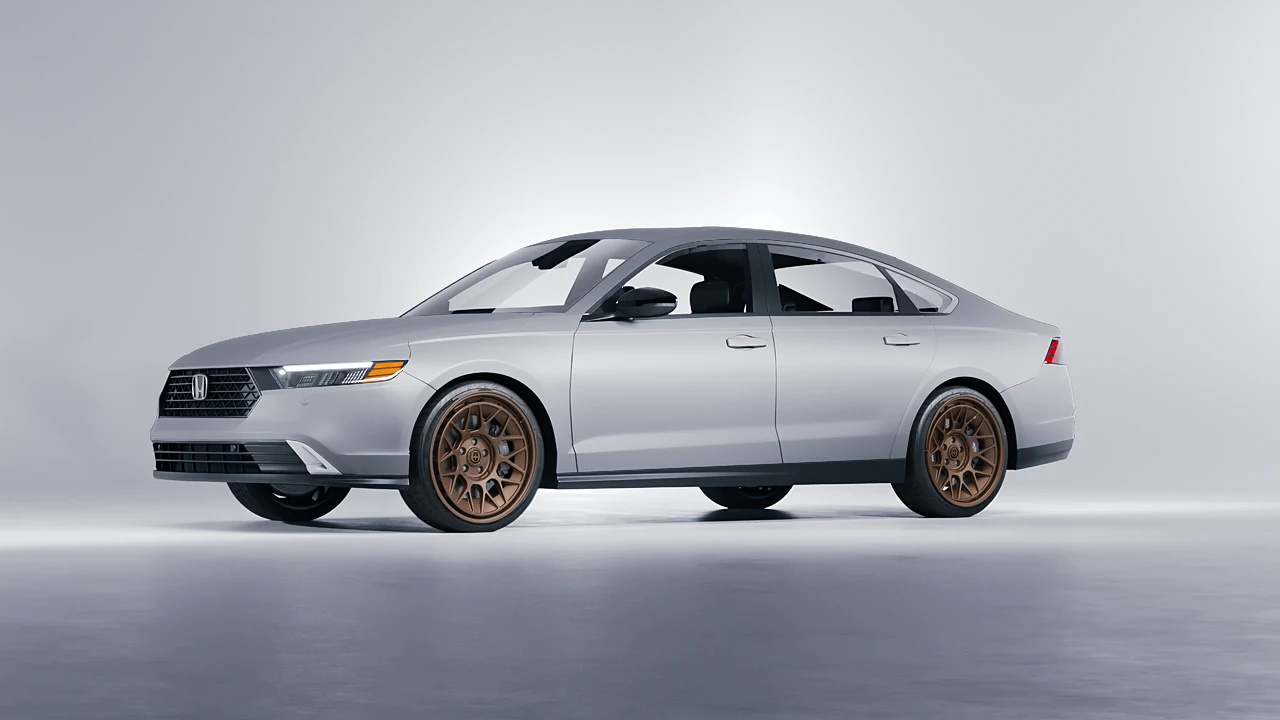 Honda Accord 2024 on HRE Performance Wheels 500-GTM forged wheels, front three-quarter view
