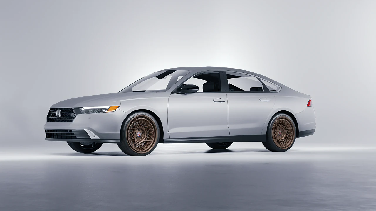 Honda Accord 2024 on HRE Performance Wheels 501-GTM forged wheels, front three-quarter view