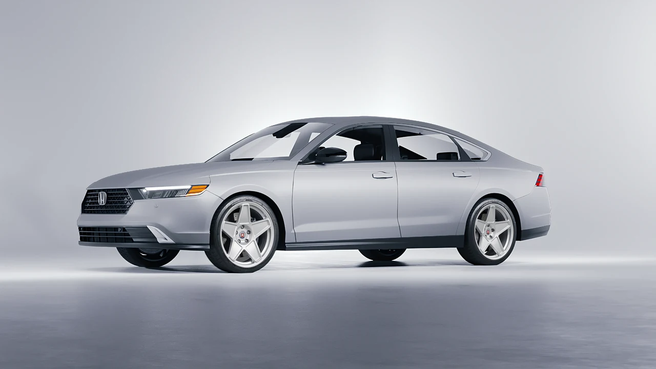 Honda Accord 2024 on HRE Performance Wheels 505M forged wheels, front three-quarter view