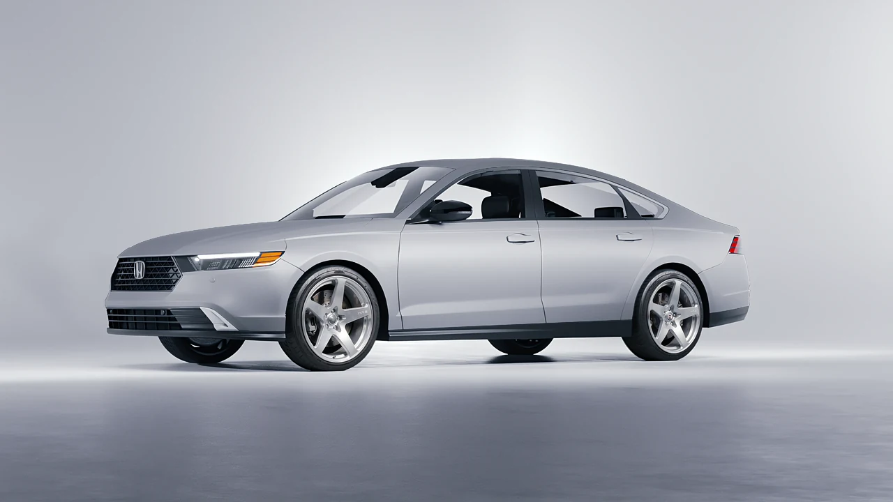 Honda Accord 2024 on HRE Performance Wheels 527M forged wheels, front three-quarter view