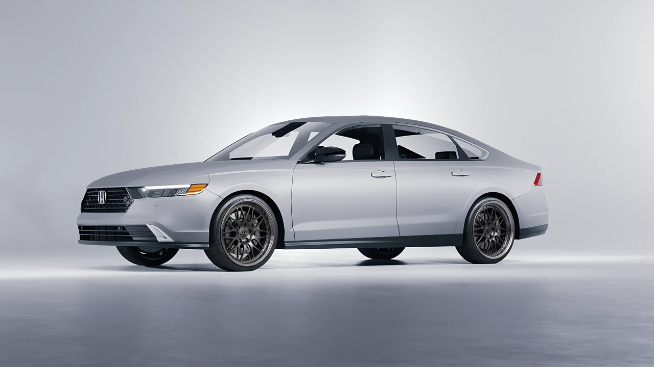 Honda Accord 2024 on HRE Performance Wheels 540 forged wheels, front three-quarter view