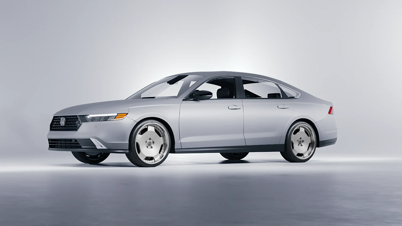 Honda Accord 2024 on HRE Performance Wheels 544C forged wheels, front three-quarter view