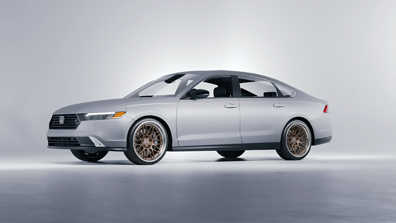 Honda Accord 2024 on HRE Performance Wheels C100 forged wheels, front three-quarter view