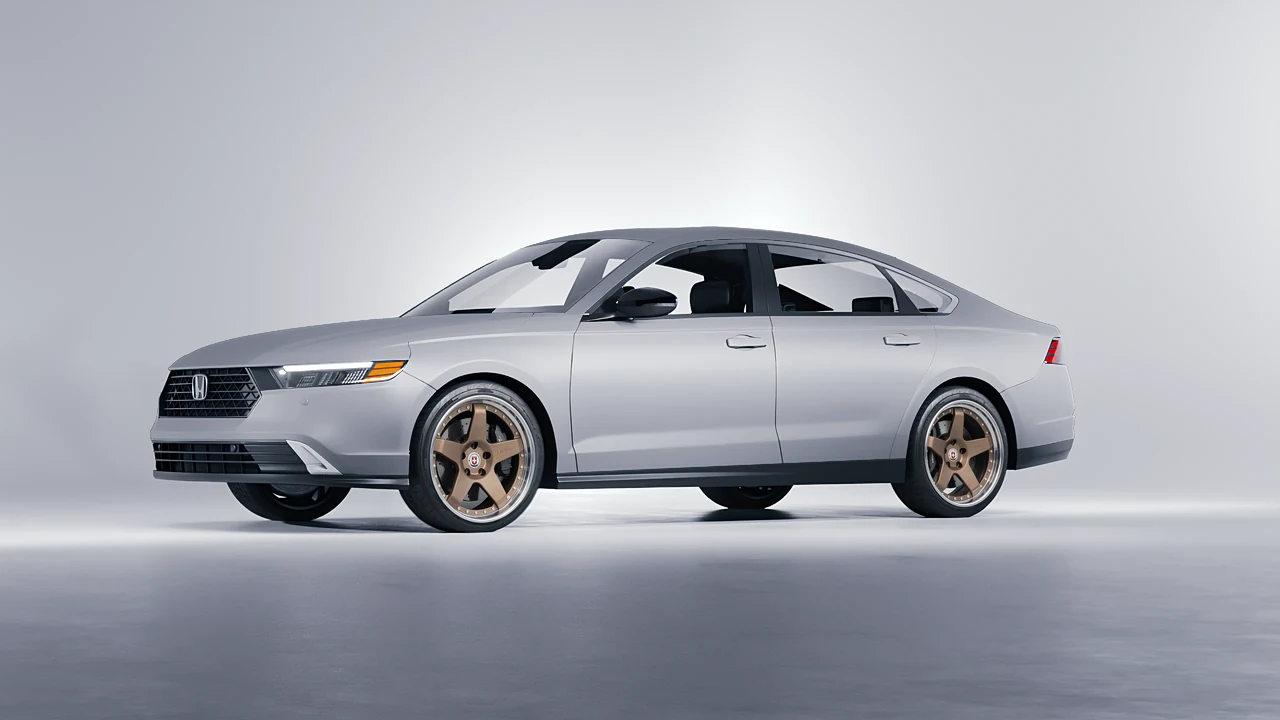 Honda Accord 2024 on HRE Performance Wheels C105 forged wheels, front three-quarter view