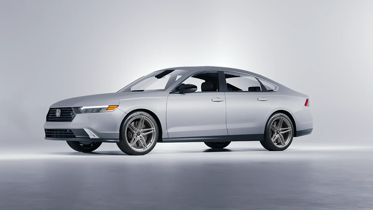 Honda Accord 2024 on HRE Performance Wheels P107SC forged wheels, front three-quarter view