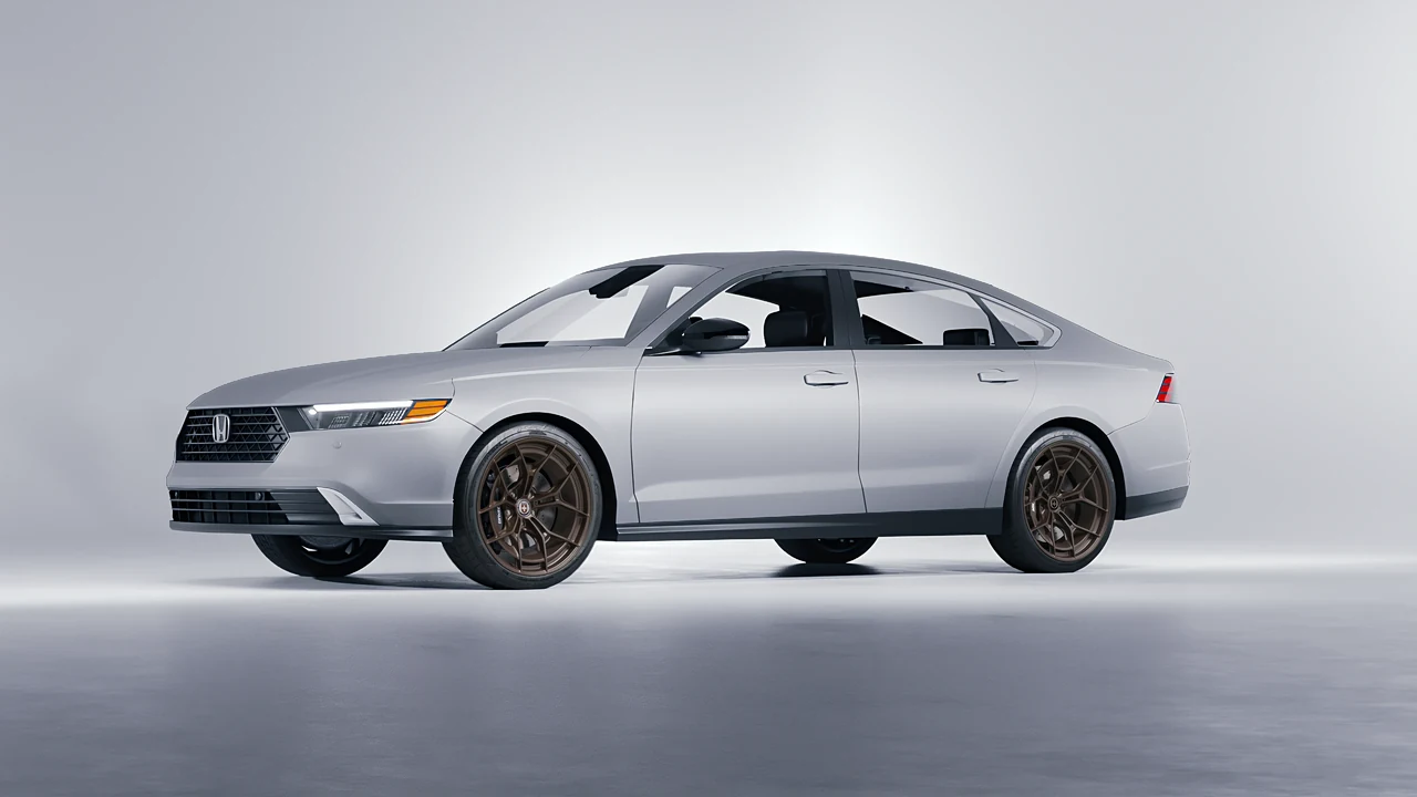 Honda Accord 2024 on HRE Performance Wheels P301 forged wheels, front three-quarter view