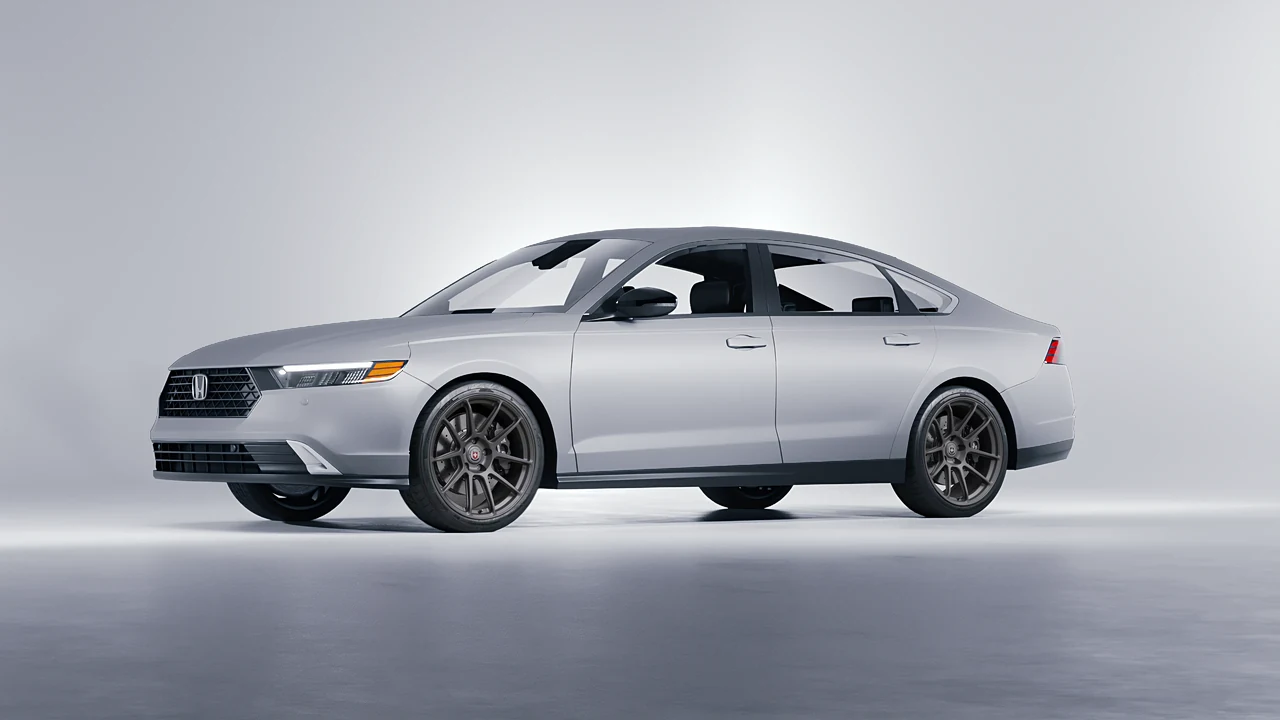 Honda Accord 2024 on HRE Performance Wheels RC104 forged wheels, front three-quarter view