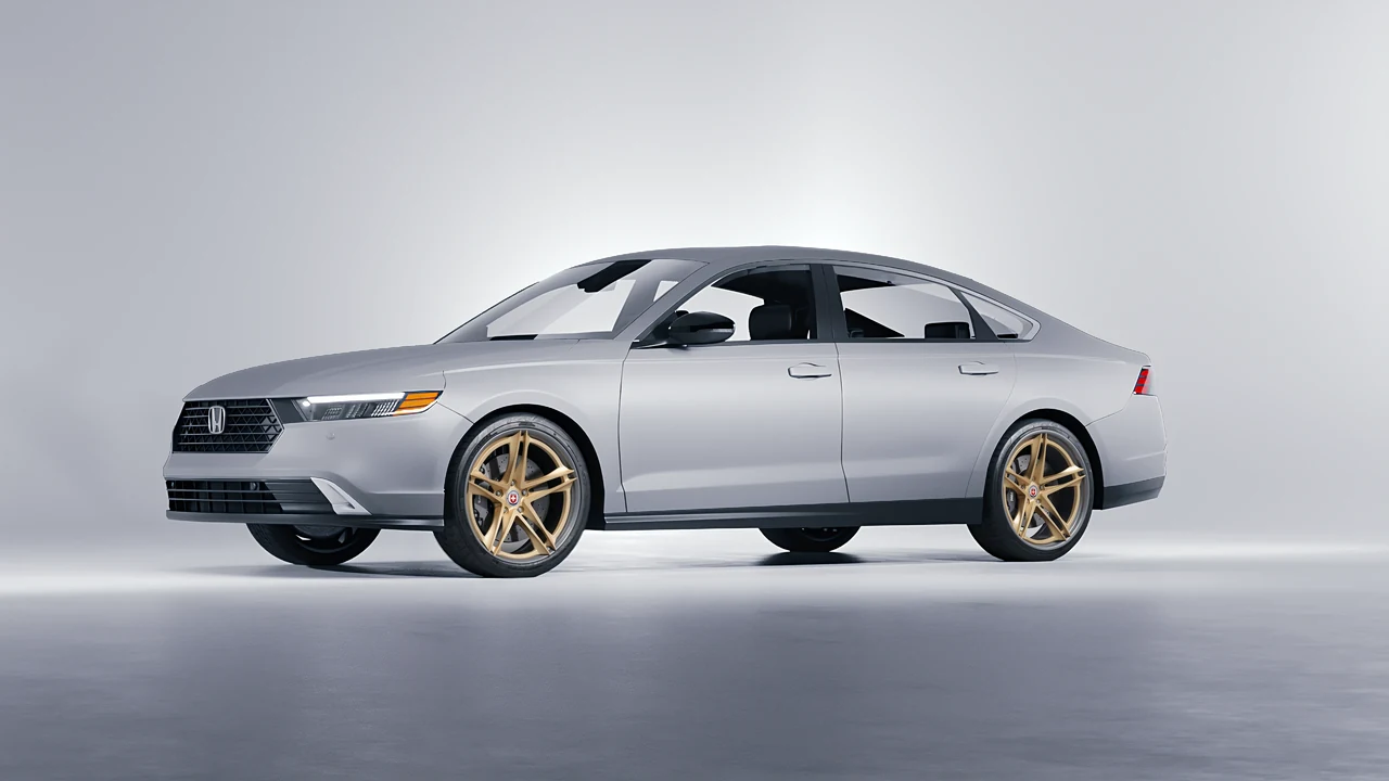 Honda Accord 2024 on HRE Performance Wheels S207H forged wheels, front three-quarter view