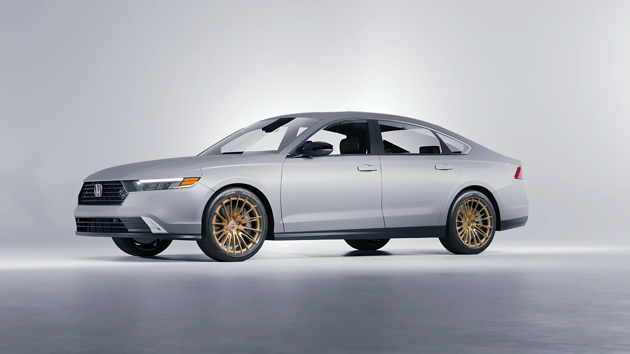 Honda Accord 2024 on HRE Performance Wheels S209H forged wheels, front three-quarter view