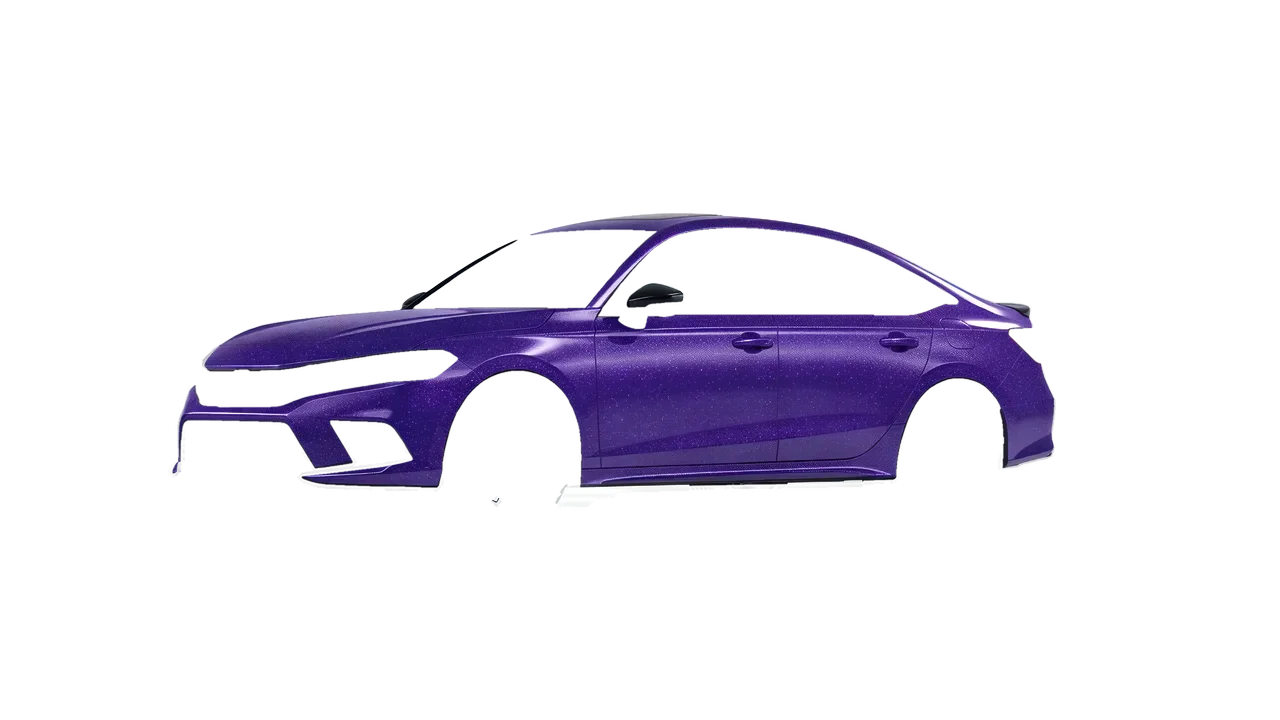 Honda Civic Si 2022 wrapped in Purple (Avery Dennison SW900-587-D), front three-quarter view