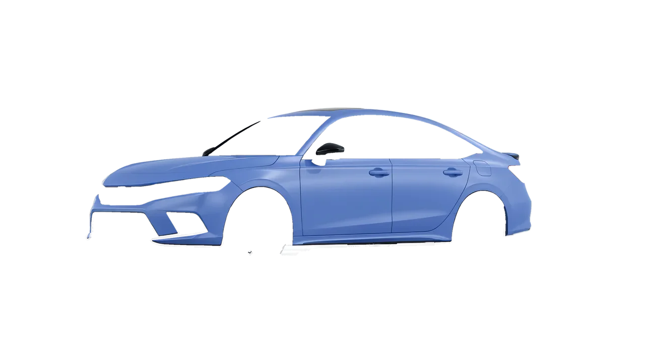 Honda Civic Si 2022 wrapped in Dreamline Blue (Avery Dennison SW900-616-O), front three-quarter view